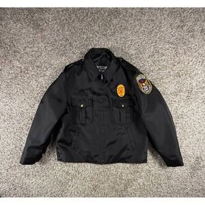 Vintage Blauer Police Security Uniform Duty Jacket USA Made L 44-46 Black